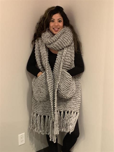 chunky oversized scarf.